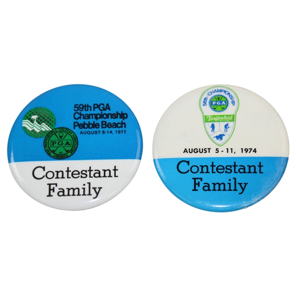 Sam Sneads 1974 & 1977 PGA Championship (Tanglewood & Pebble) Contestant Family Badges
