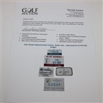 Sam Snead's Massachusetts Classic, Kaiser Intl., Lady Scott Inv & VIP Golf Badges