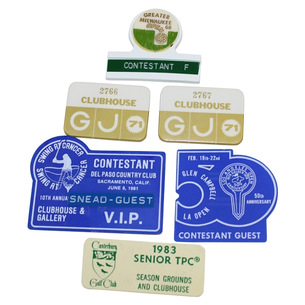 Sam Sneads Greater Milwaukee open, Swing at Caner, GJO & Senior TPC Badges
