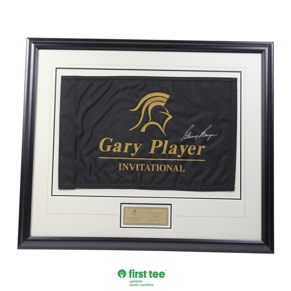Gary Player Signed 2005 'Gary Player Invitational' Flag - Framed JSA ALOA