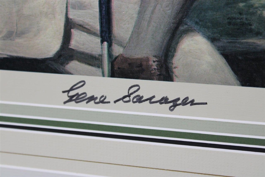 Gene Sarazen Signed Replica Art Print Display - Framed JSA ALOA