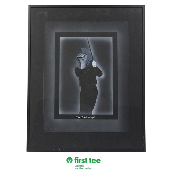 The Black Knight' For Gary Player with Great Thanks Art by Yues Cedric - 2004 - Framed