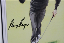 Gary Player Signed Color Caricature of Gary Player by Artist Reland - Framed JSA ALOA
