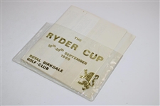1969 Ryder Cup PGA Information Guide, Team Rosters & Press Welcome With Ryder Cup Pouch