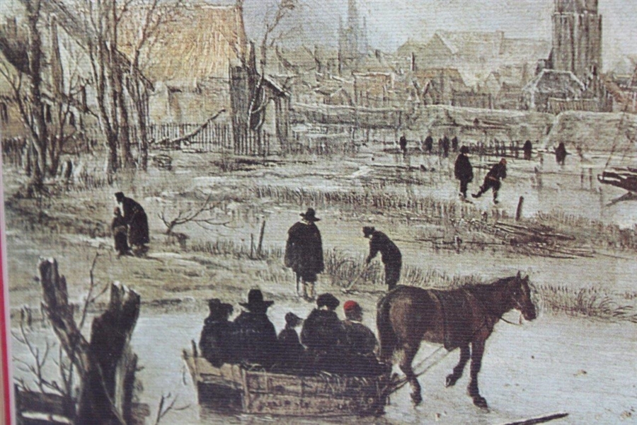Golfers On Ice Framed Art Piece