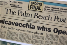 Mark Calcavecchia Signed News Article Wins Open JSA ALOA