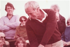 Arnold Palmer Signed Teeing off Oversize Photo JSA ALOA
