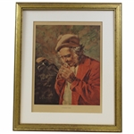 St. Andrews Caddie Art Piece Framed