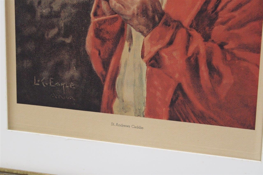 St. Andrews Caddie' Art Piece Framed