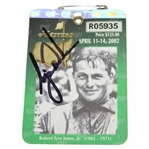 Tiger Woods Signed 2002 Masters Tournament Series Badge #R05935 JSA #YY11936