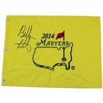 Bubba Watson Huge Signed 2014 Masters Embroidered Flag JSA ALOA - Photo Match