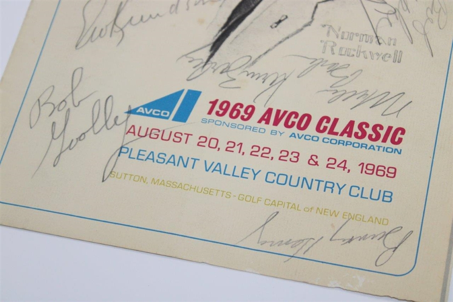 Player, Boros, ChiChi, Barber & others Signed 1969 Avco Classic Pairing Sheet JSA ALOA