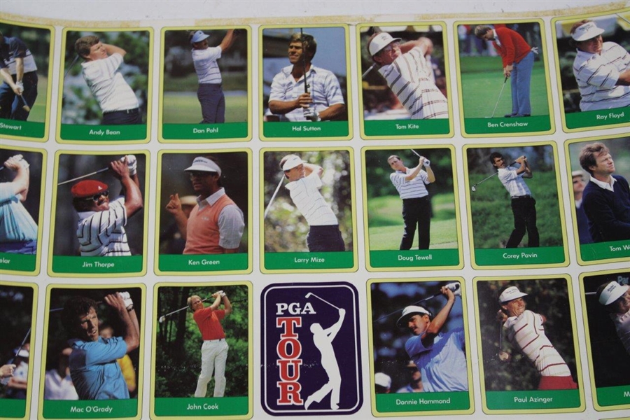 1987 PGA Tour Trading Cards Uncut Card Sheet