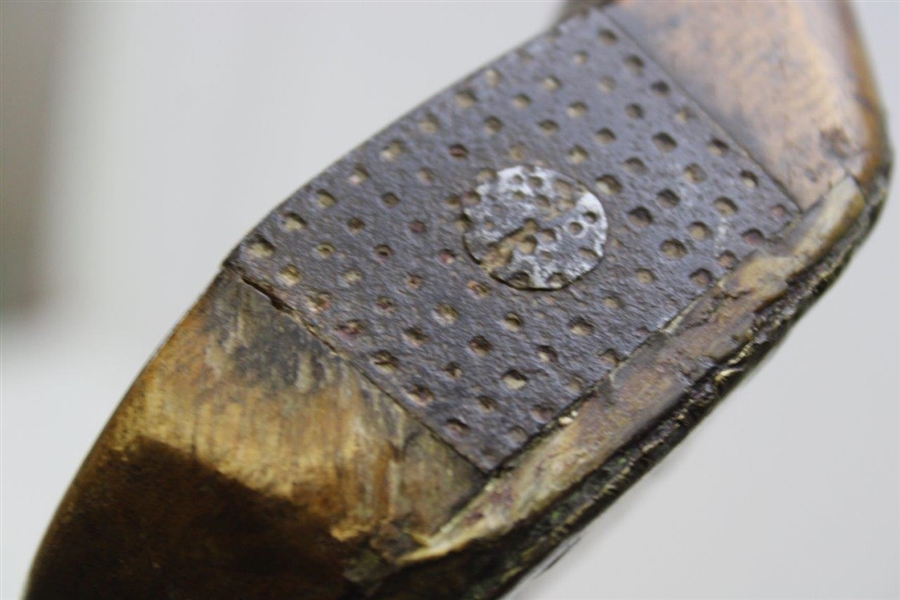 Vintage Auchterlonie Special Leather Face Wood Brassie with Shaft Stamp