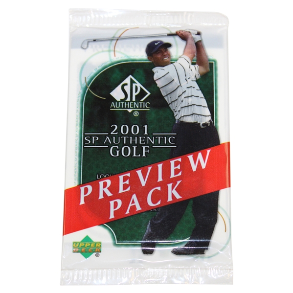 2001 Upper Deck SP Authentic Sealed & Unopened Golf Preview Pack