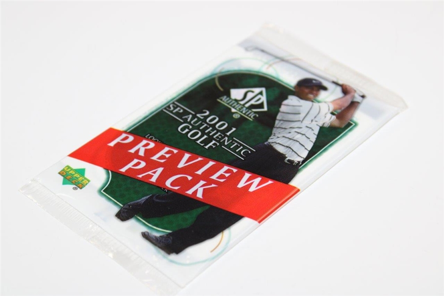 2001 Upper Deck SP Authentic Sealed & Unopened Golf Preview Pack