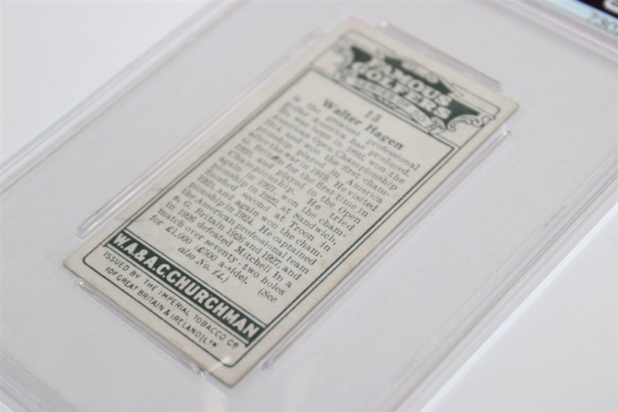 1927 Walter Hagen WA & AC Churchman's Famous Golfers Small Card #13 PSA VG-EX 4 #73024398