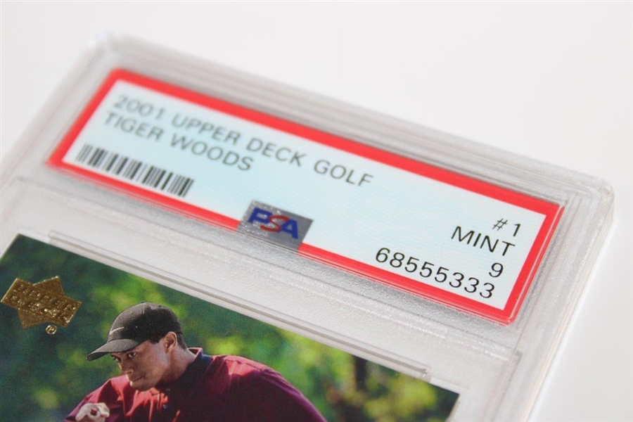 2001 Tiger Woods Upper Deck Golf Card #1 PSA MINT 9 #68555333