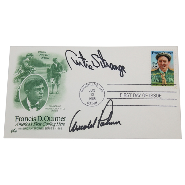 Arnold Palmer & Curtis Strange Signed 1988 Francis Ouimet FDC JSA #AC56149