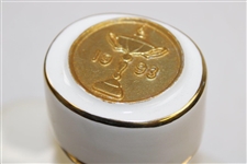 1993 Ryder Cup at The Belfry Porcelain Decanter Handcrafted by Artist Bill Waugh
