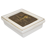 1999 Ryder Cup at Brookline The Country Club Porcelain Playing Cards Holder by Artist Bill Waugh