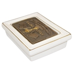 1999 Ryder Cup at Brookline The Country Club Porcelain Playing Cards Holder by Artist Bill Waugh