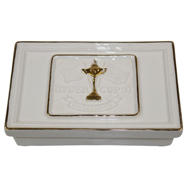 1997 Ryder Cup at Valderrama GC Porcelain Playing Cards Holder by artist Bill Waugh