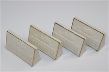 Four (4) 1997 Ryder Cup at Valderrama GC Porcelain Table Place Holders by Artist Bill Waugh