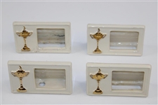 Four (4) 1997 Ryder Cup at Valderrama GC Porcelain Table Place Holders by Artist Bill Waugh