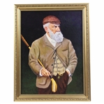 Old Tom Morris Oil Painting Artist Proof 1/10 by Artist Bill Waugh - Framed