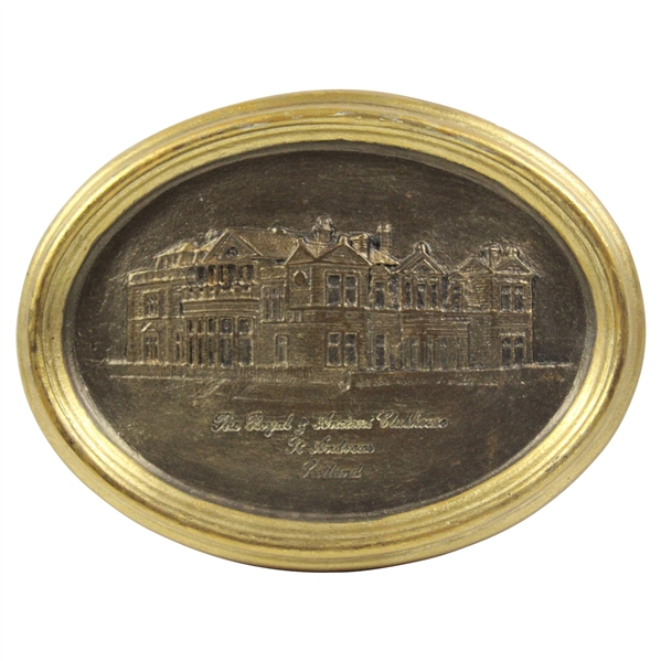 The R&A Clubhouse St. Andrews Resin Cast Oval Bronze by Artist Bill Waugh - Framed