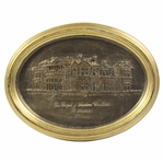 The R&A Clubhouse St. Andrews Resin Cast Oval Bronze by Artist Bill Waugh - Framed