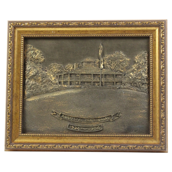 Augusta National Clubhouse AP No. 3 Resin Bronze '1934-1984' by Artist Bill Waugh - Framed