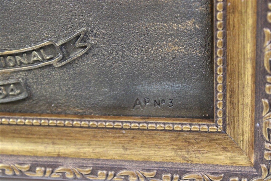 Augusta National Clubhouse AP No. 3 Resin Bronze '1934-1984' by Artist Bill Waugh - Framed