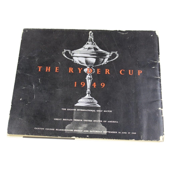 1949 Ryder Cup at Ganton Course Scarborough official Program - USA 7-5