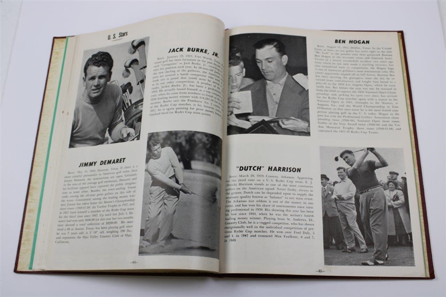 1951 Ryder Cup at Pinehurst official Hardcover Program - USA 9 1/2-2 1/2