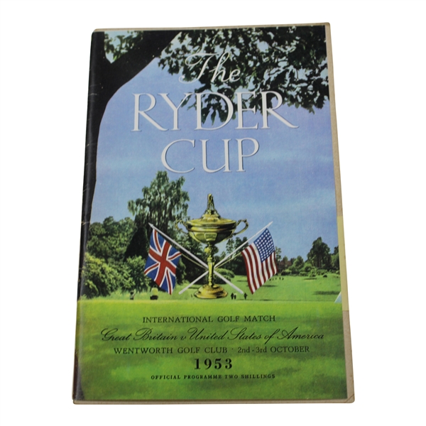 1953 Ryder Cup at Wentworth Golf Club official Program - USA 6 1/2-5 1/2