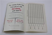 1957 Ryder Cup at Lindrick Country Club official Program - GB 7 1/2-4 1/2