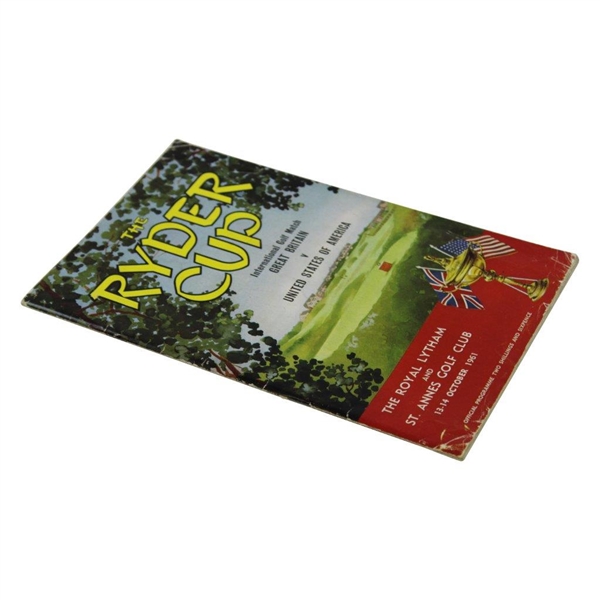 1961 Ryder Cup at Royal Lytham & St. Annes Golf Club official Program - USA 14 1/2-9 1/2