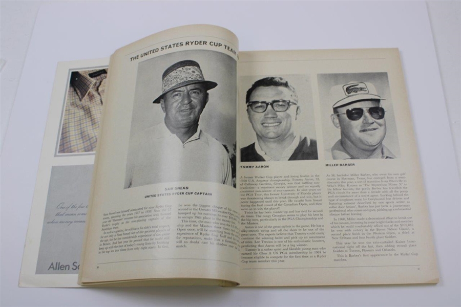 1969 Ryder Cup at Royal Birkdale Golf Club official Program - USA 16-16