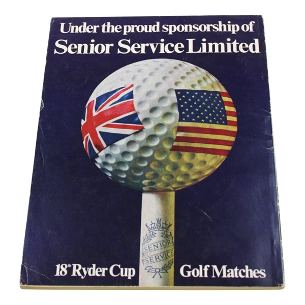 1969 Ryder Cup at Royal Birkdale Golf Club official Program - USA 16-16