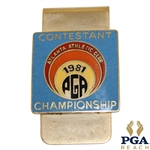 1981 PGA Championship at Atlanta Athletic Club Contestant Badge/Clip - Larry Nelson Winner