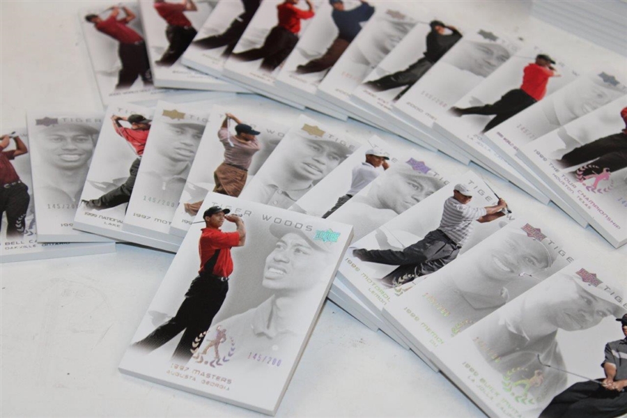 Tiger Woods Deluxe Upper Deck Ltd Ed Master Collection #145/200 in Box - Full Base