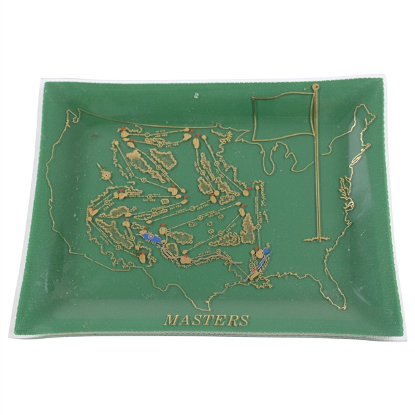 Classic Masters Tournament Course Aerial View in United States Logo Glass Dish/Tray