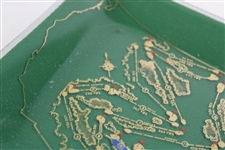 Classic Masters Tournament Course Aerial View in United States Logo Glass Dish/Tray
