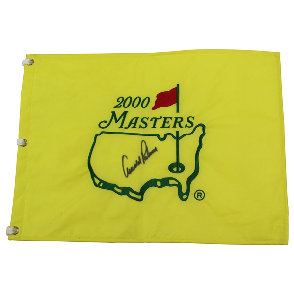 Arnold Palmer Signed 2000 Masters Tournament Embroidered Flag JSA ALOA