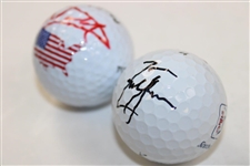 Ryder Cup Captains Luke Donald & Zack Johnson Signed Golf Balls JSA ALOA