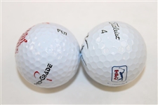 Ryder Cup Captains Luke Donald & Zack Johnson Signed Golf Balls JSA ALOA