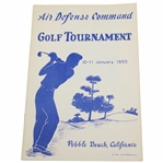 1955 Air Defense Command Golf Tournament Pebble Beach Program