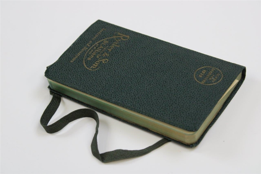 1939 Samuel Ryder And Son Diary For Gardeners With Compliments Card